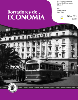 N&uacute;m. 625 2010 - Banco de la Rep&uacute;blica