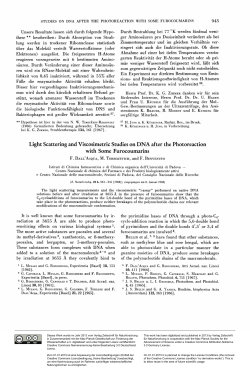 Light Scattering and Viscosimetric Studies on DNA after the