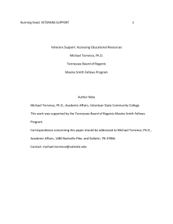 Dr. Michael Torrence - Tennessee Board of Regents