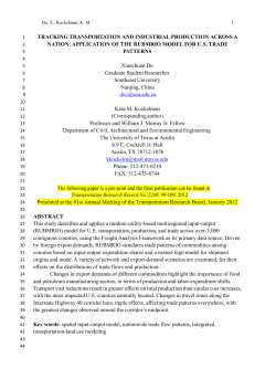 APPLICATION OF THE RUBMRIO MODEL FOR US TRADE