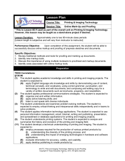 Marking Up and Proofing Lesson