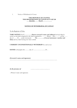 Land Procedure Forms