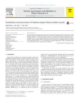 Scintillation characterization of thallium