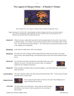 The Legend of Sleepy Hollow &ndash; A Reader`s Theater