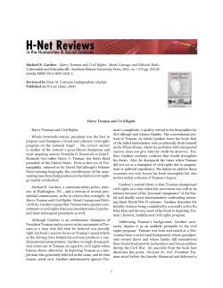 Harry Truman and Civil Rights - H-Net