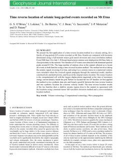Time reverse location of seismic longperiod events recorded on Mt