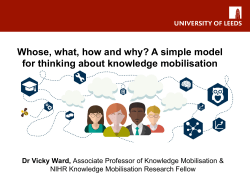 Whose, what, how and why? A simple model for thinking about