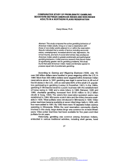 comparative study of problematic gambling behaviors between