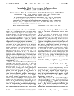 2002 cold cesium accumulation and lifetimes refd by demille