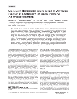 Sex-Related Hemispheric Lateralization of Amygdala