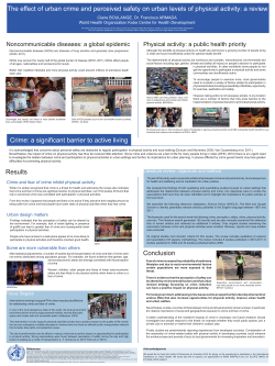 The effect of urban crime and perceived safety on urban levels of