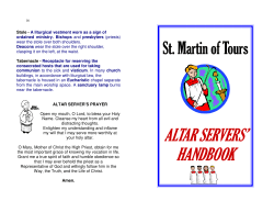 Altar Servers` Manual