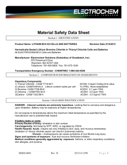 Material Safety Data Sheet