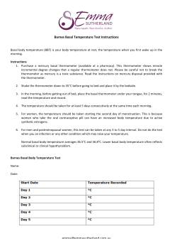 Barnes Basal Temperature Test Instructions