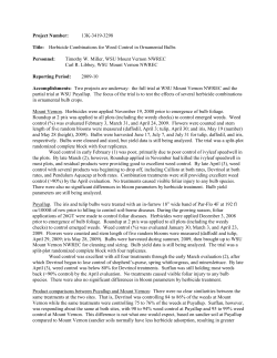 Herbicide Combinations for Weed Control in