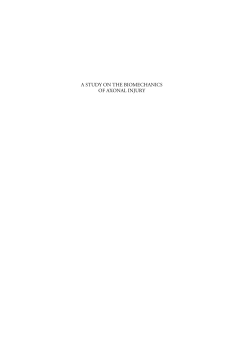 a study on the biomechanics of axonal injury