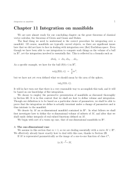 Chapter 11 Integration on manifolds