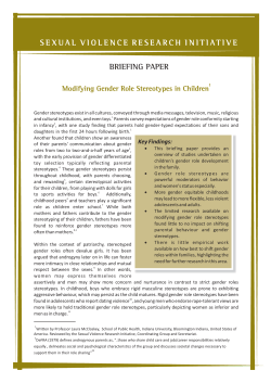 Modifying gender role stereotypes in children.