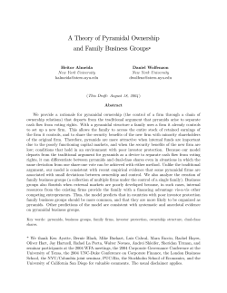A Theory of Pyramidal Ownership and Family Business GroupsJ