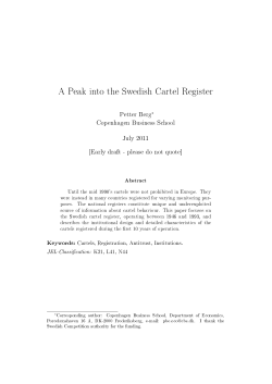 A Peak into the Swedish Cartel Register