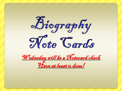 Biography Note Cards