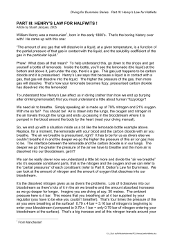 Part IV: Henry`s Law for Halfwits