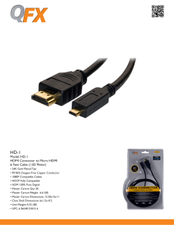 Model: HD-1 HDMI Connector to Micro HDMI 6 Feet Cable (1.83