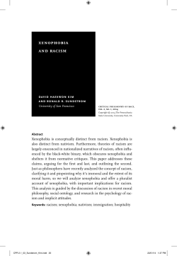 xenophobia and racism