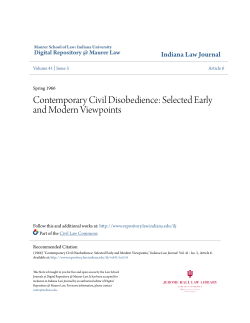 Contemporary Civil Disobedience - Digital Repository @ Maurer Law