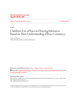 Children`s Use of Race in Drawing Inferences Based on Their