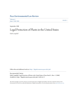 Legal Protection of Plants in the United States
