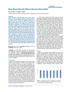 Does Music Directly Affect a Person`s Heart Rate?