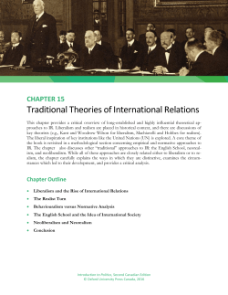 Traditional Theories of International Relations