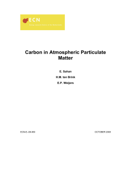 Carbon in Atmospheric Particulate Matter