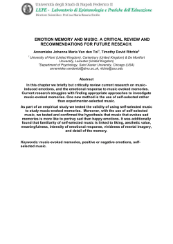 emotion memory and music: a critical review and