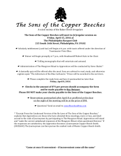 The Sons of the Copper Beeches