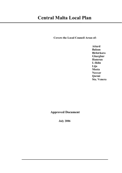 Central Malta Local Plan