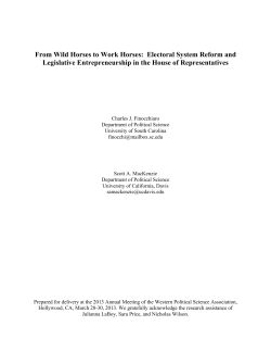 From Wild Horses to Work Horses: Electoral System Reform and