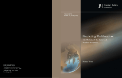 Predicting Proliferation: The History of the