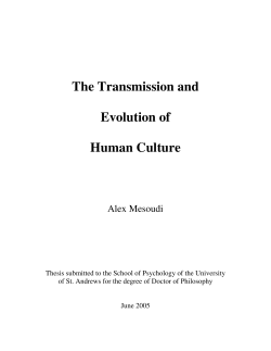 (2005) The transmission and evolution of human culture