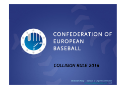 Collision Rule 2016 - Confederation of European Baseball