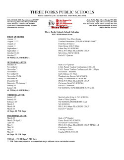 2017-2018 School Calendar