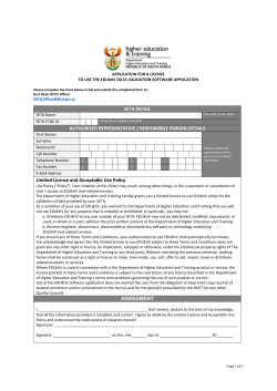 EDUktiV License Application - Department of Higher Education and