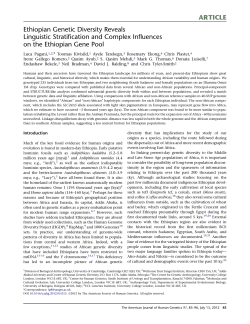 Ethiopian Genetic Diversity Reveals Linguistic Stratification and