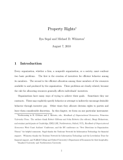 Property Rights - Stanford University