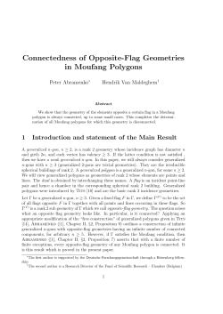 Connectedness of Opposite-Flag Geometries in Moufang Polygons