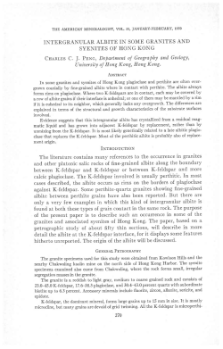 INTERGRANULAR ALBITE IN SOME GRANITES AND SYENITES