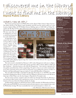 Fall-2016 - Alpine Public Library