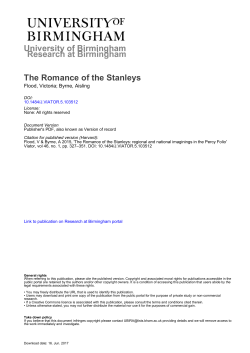 University of Birmingham The Romance of the Stanleys