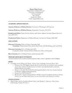 CV - Department of Political Science